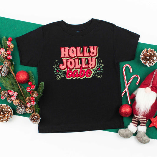 Holly Jolly Babe Stacked | Toddler Graphic Short Sleeve Tee