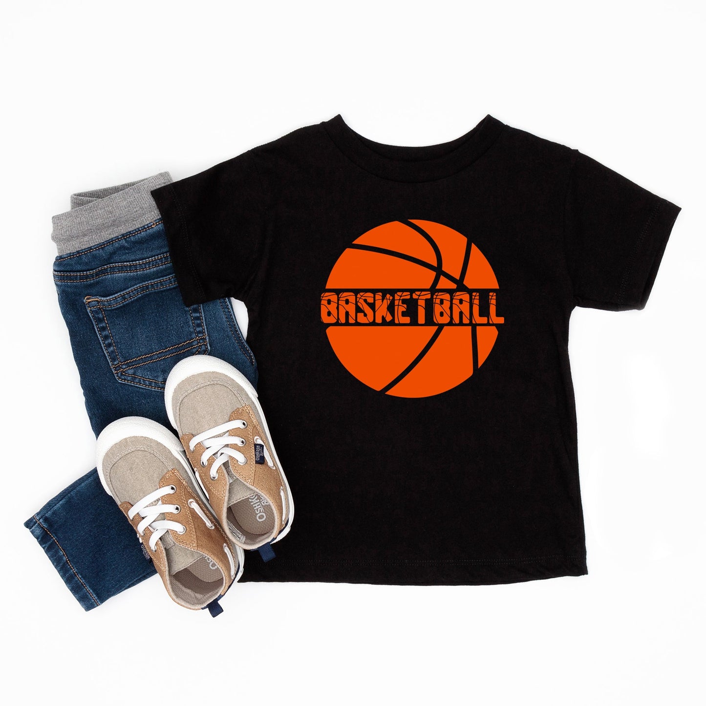 Basketball With Ball | Toddler Graphic Short Sleeve Tee