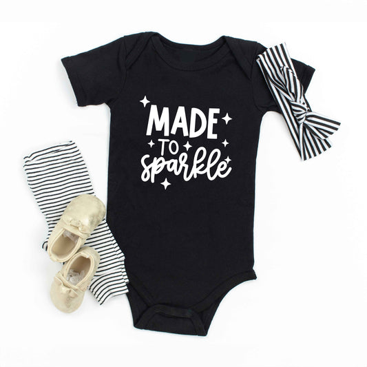 Made To Sparkle | Baby Graphic Short Sleeve Onesie