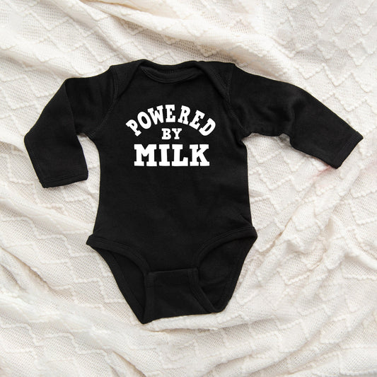 Powered By Milk | Baby Graphic Long Sleeve Onesie