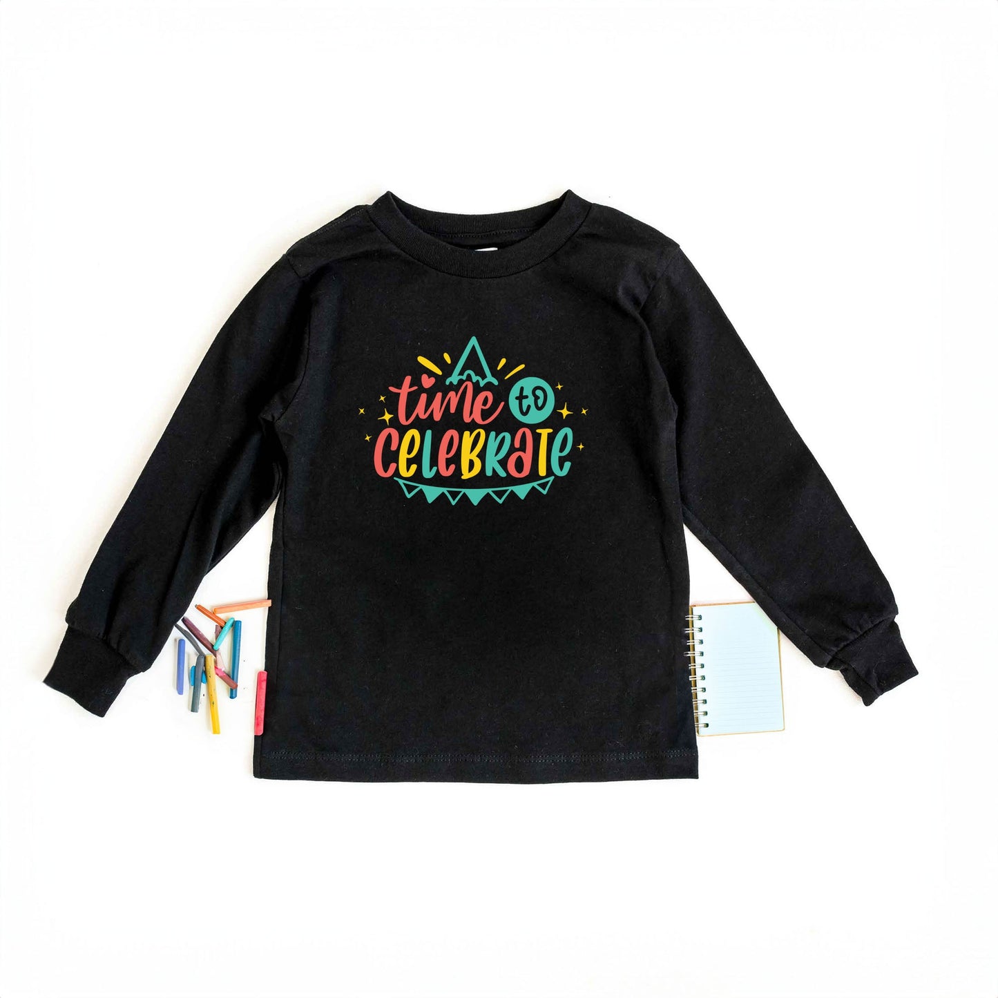 Time To Celebrate | Toddler Graphic Long Sleeve Tee