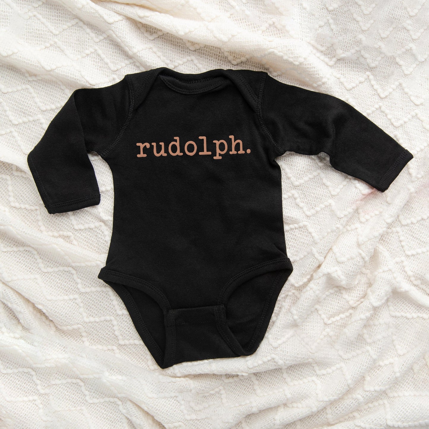 Rudolph Puff Print | Baby Graphic Long Sleeve Onesie