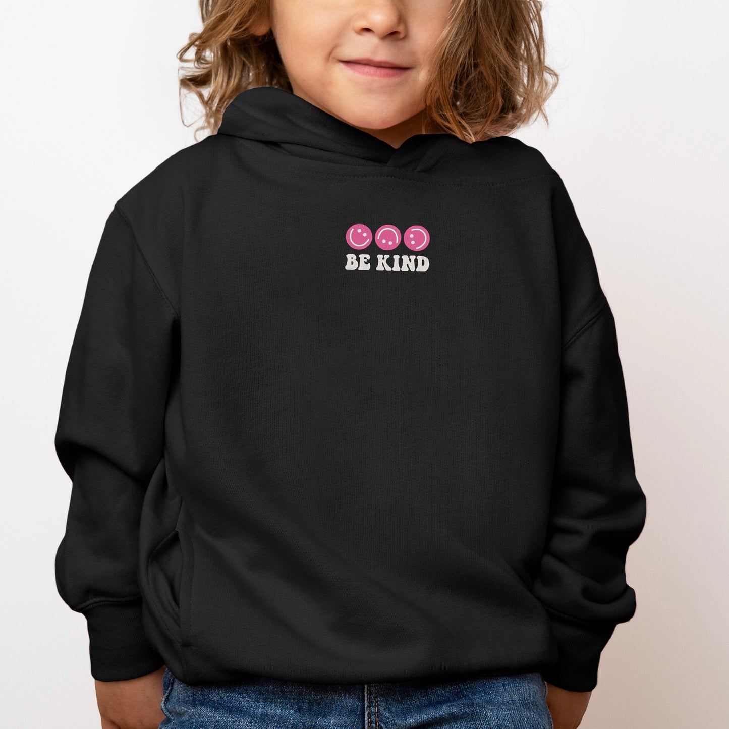 Embroidered Be Kind Turning Smiles | Toddler Graphic Hoodie