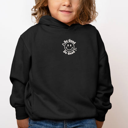 Embroidered Be Good Do Good Smiley Face | Toddler Graphic Hoodie