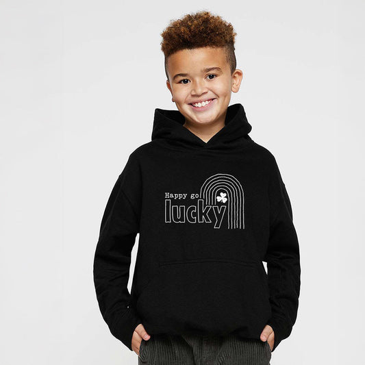 Happy Go Lucky Shamrock | Youth Graphic Hoodie