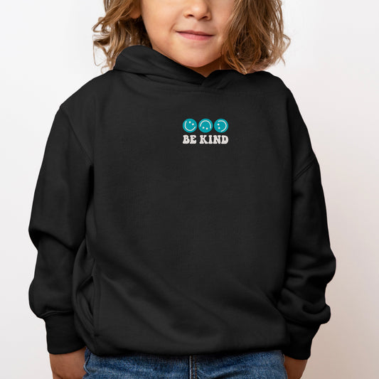 Embroidered Be Kind Turning Smiles | Toddler Graphic Hoodie