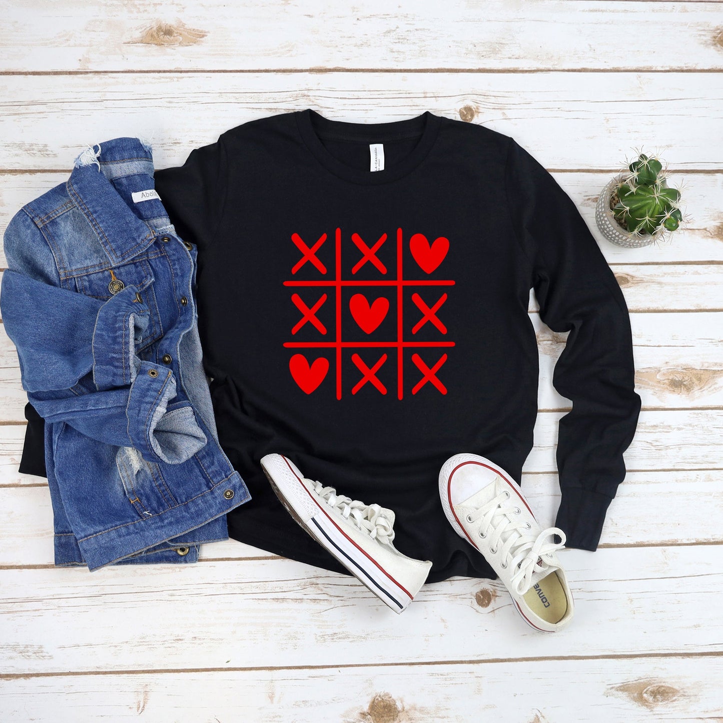 Tic Tac Heart | Youth Graphic Long Sleeve Tee