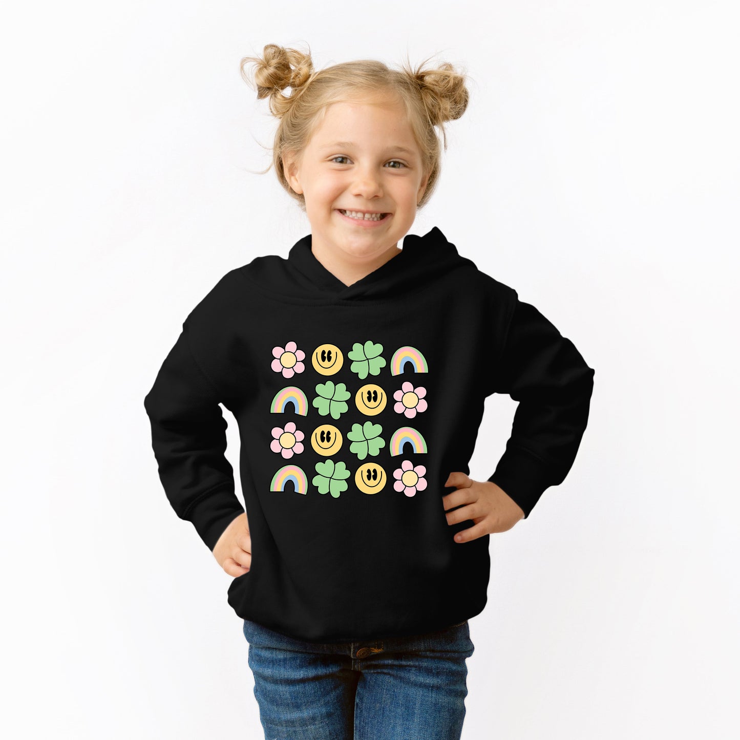 Smiley Clover Daisy | Toddler Graphic Hoodie