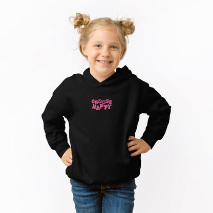 Embroidered Choose Happy Smiley Face | Toddler Graphic Hoodie