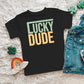 Block Checkered Lucky Dude | Youth Short Sleeve Crew Neck