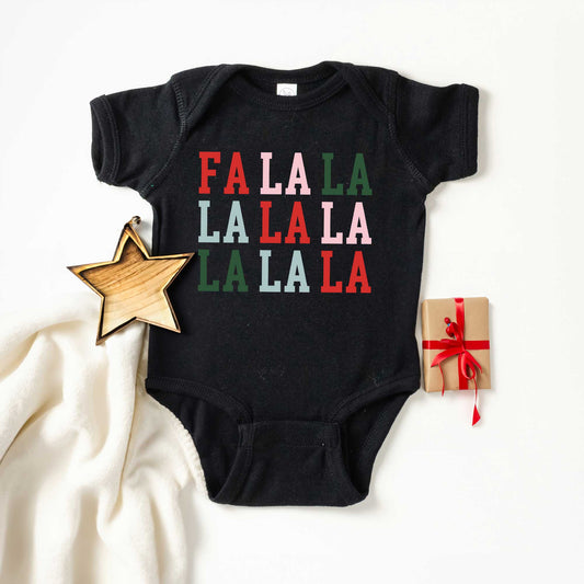 Colorful Fa La La | Baby Graphic Short Sleeve Onesie