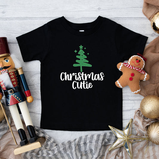 Christmas Tree Cutie Glitter | Toddler Graphic Short Sleeve Tee