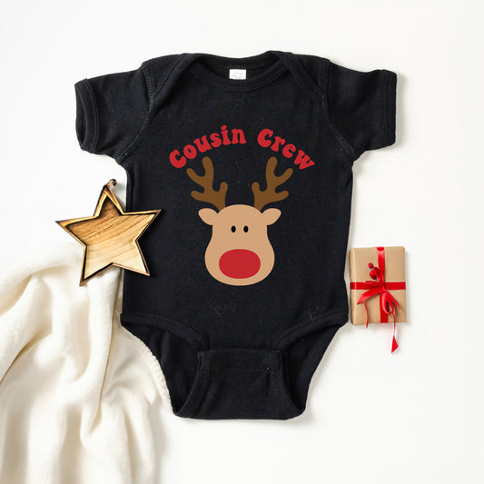 Cousin Crew Reindeer | Baby Graphic Short Sleeve Onesie