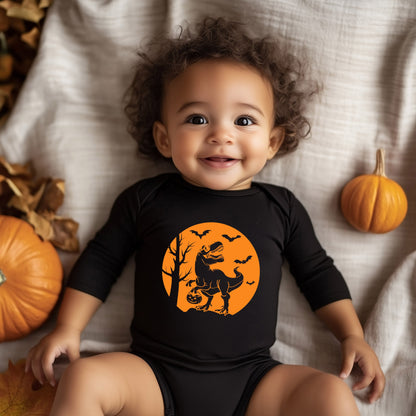 Dinosaur Moon | Baby Graphic Long Sleeve Onesie