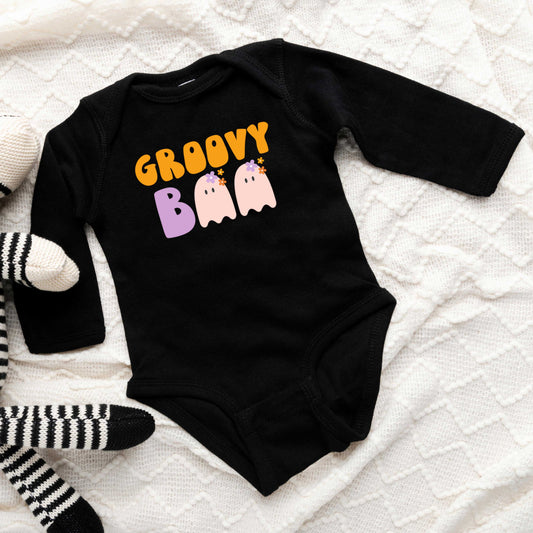 Groovy Boo Ghost | Baby Graphic Long Sleeve Onesie