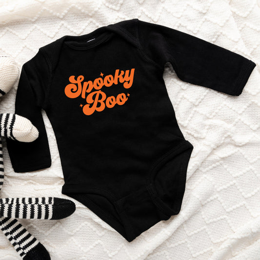 Spooky Boo Stars | Baby Graphic Long Sleeve Onesie