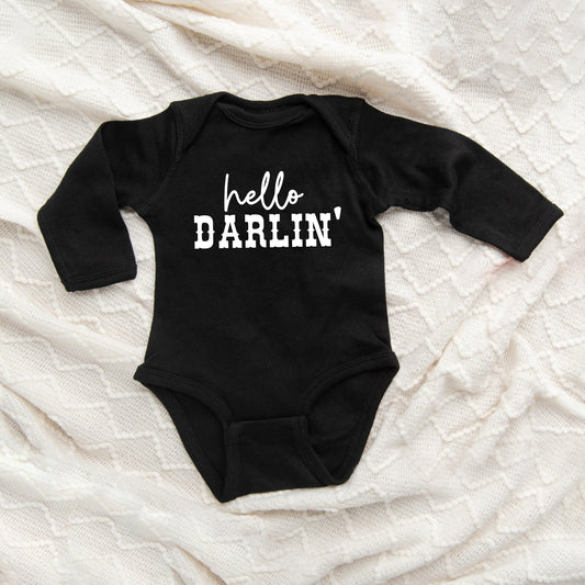 Hello Darlin' | Baby Long Sleeve Onesie