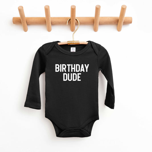 Birthday Dude Bold | Baby Long Sleeve Onesie