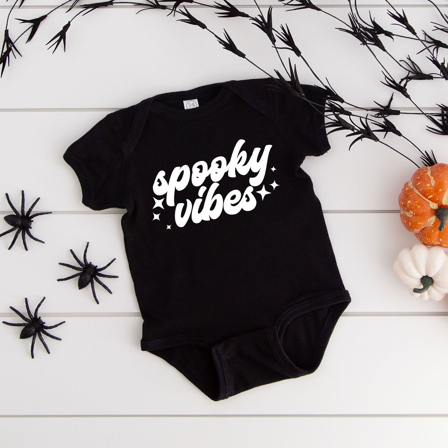 Spooky Vibes Stars | Baby Graphic Short Sleeve Onesie