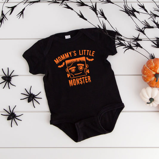 Mommy's Little Monster Boy | Baby Graphic Short Sleeve Onesie