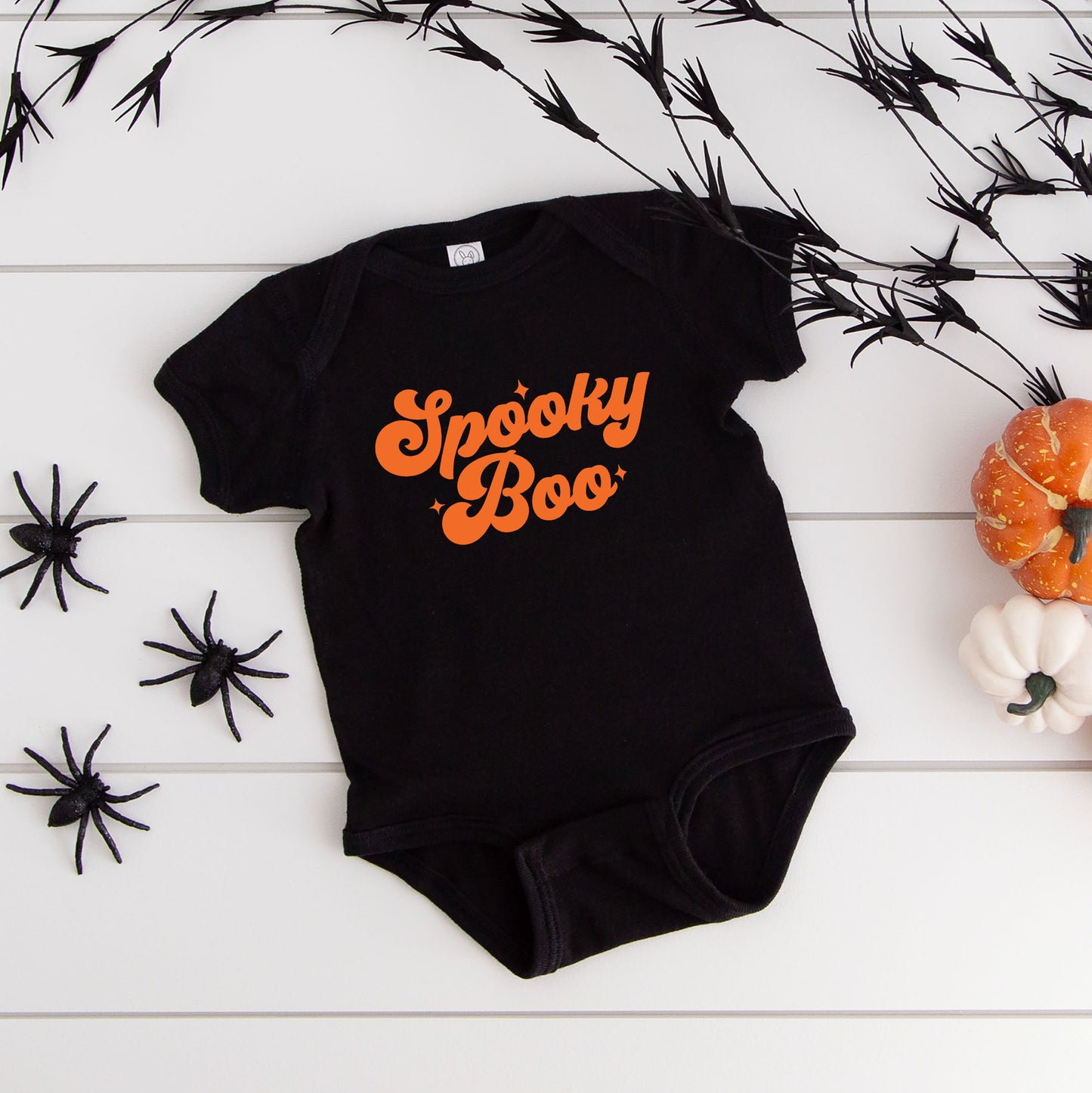 Spooky Boo Stars | Baby Graphic Short Sleeve Onesie