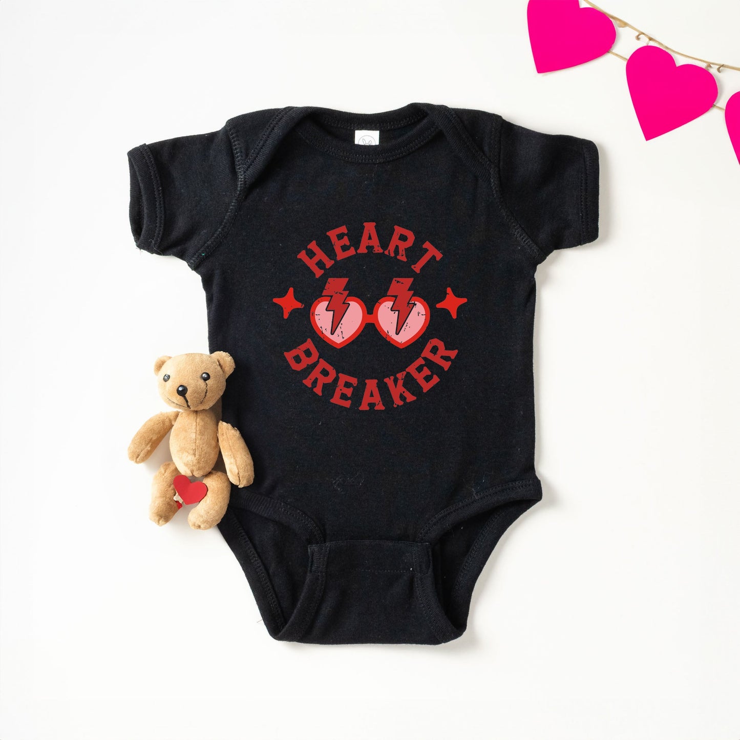 Heart Breaker Sunglasses | Baby Graphic Short Sleeve Onesie