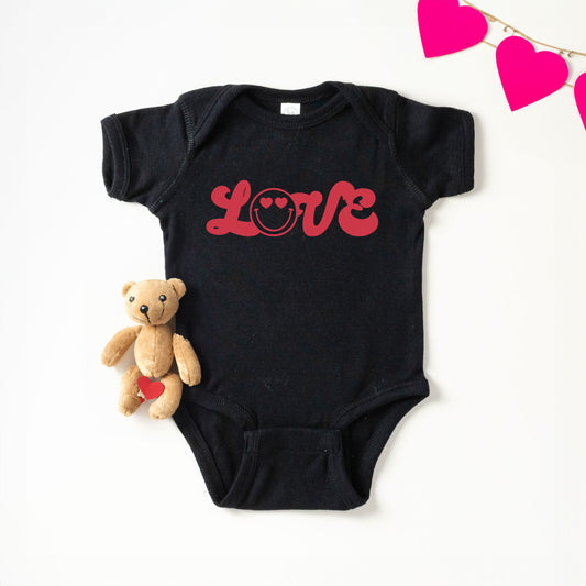 Love Smiley Face | Baby Graphic Short Sleeve Onesie