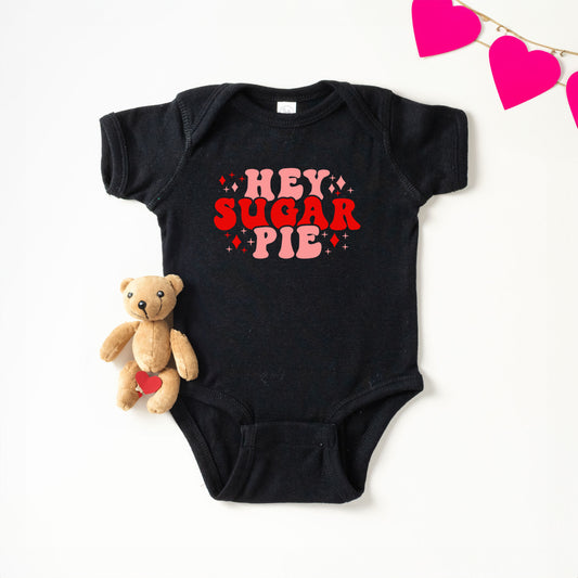 Hey Sugar Pie Stars | Baby Graphic Short Sleeve Onesie