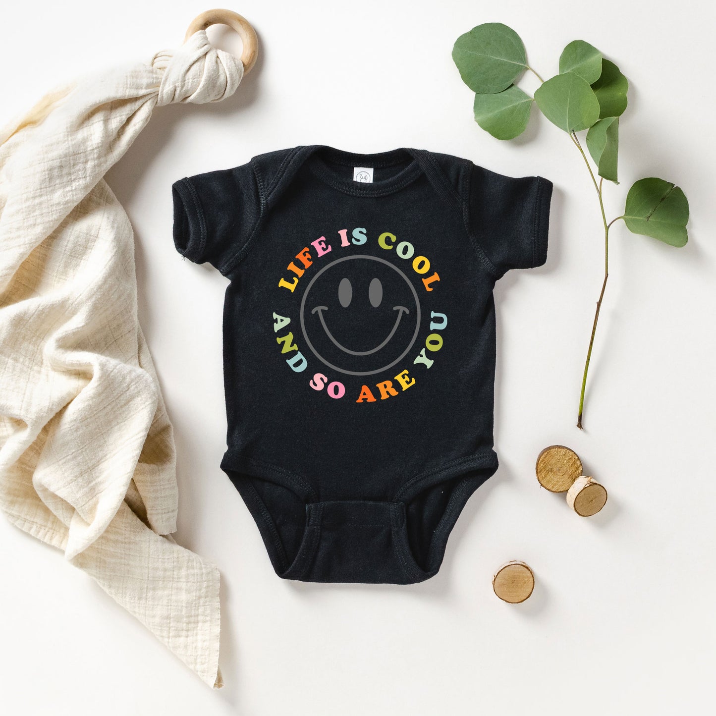Life Is Cool | Baby Graphic Short Sleeve Onesie