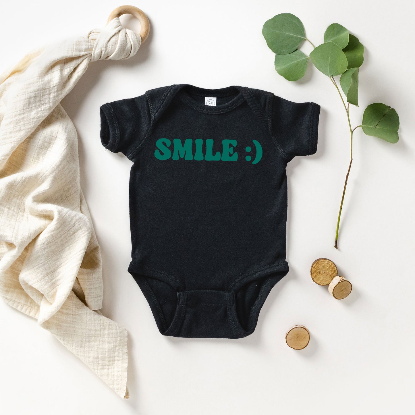 Smile Emoji | Baby Graphic Short Sleeve Onesie