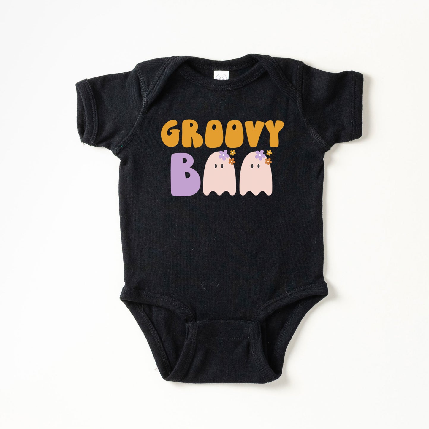 Groovy Boo Ghost | Baby Graphic Short Sleeve Onesie