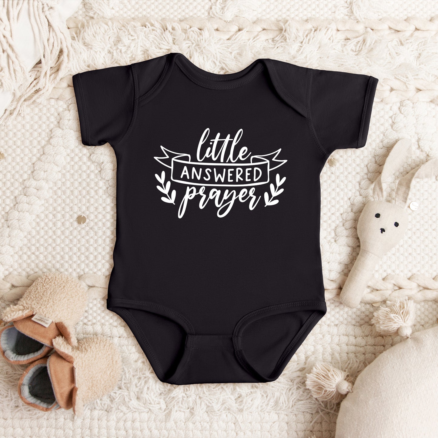 Little Answered Prayer | Baby Graphic Short Sleeve Onesie