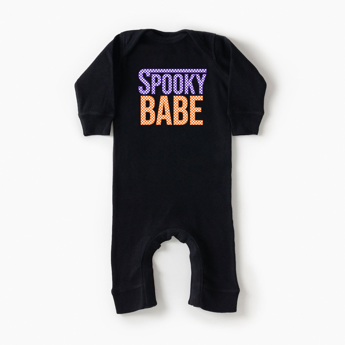 Spooky Babe Checkered | Baby Graphic Romper