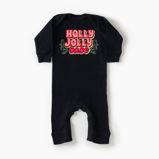 Holly Jolly Babe Stacked | Baby Graphic Romper