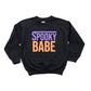 Spooky Babe Checkered | Youth Graphic Sweatshirt