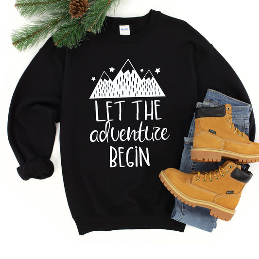 Let The Adventure Begin Mountains | Youth Sweatshirt