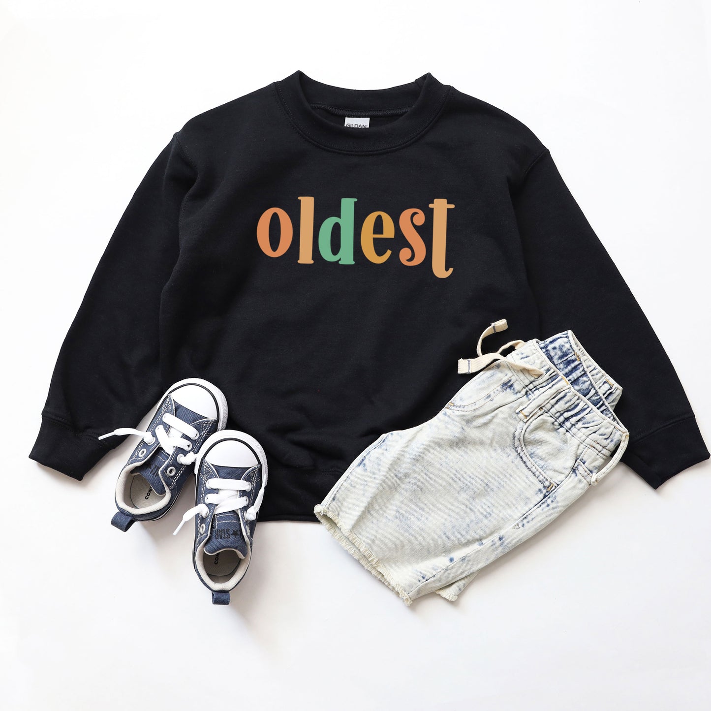 Oldest Colorful | Youth Graphic Sweatshirt