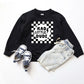 Rad Little Dude Checkered | Youth Graphic Sweatshirt