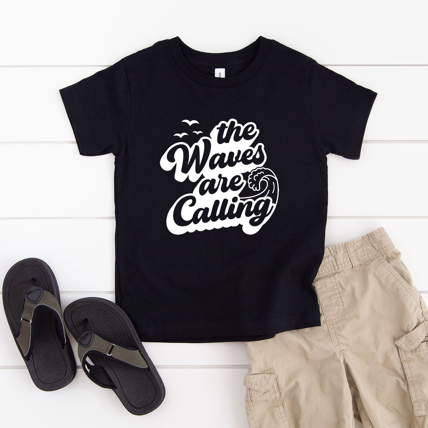 The Waves Are Calling | Toddler Graphic Short Sleeve Tee