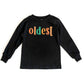Oldest Colorful | Toddler Graphic Long Sleeve Tee