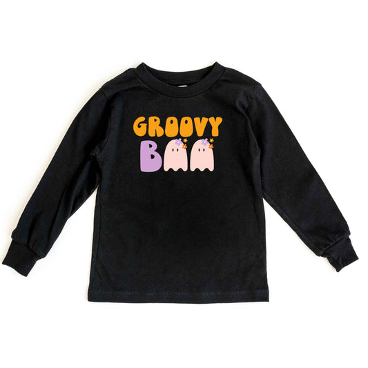 Groovy Boo Ghost | Toddler Graphic Long Sleeve Tee