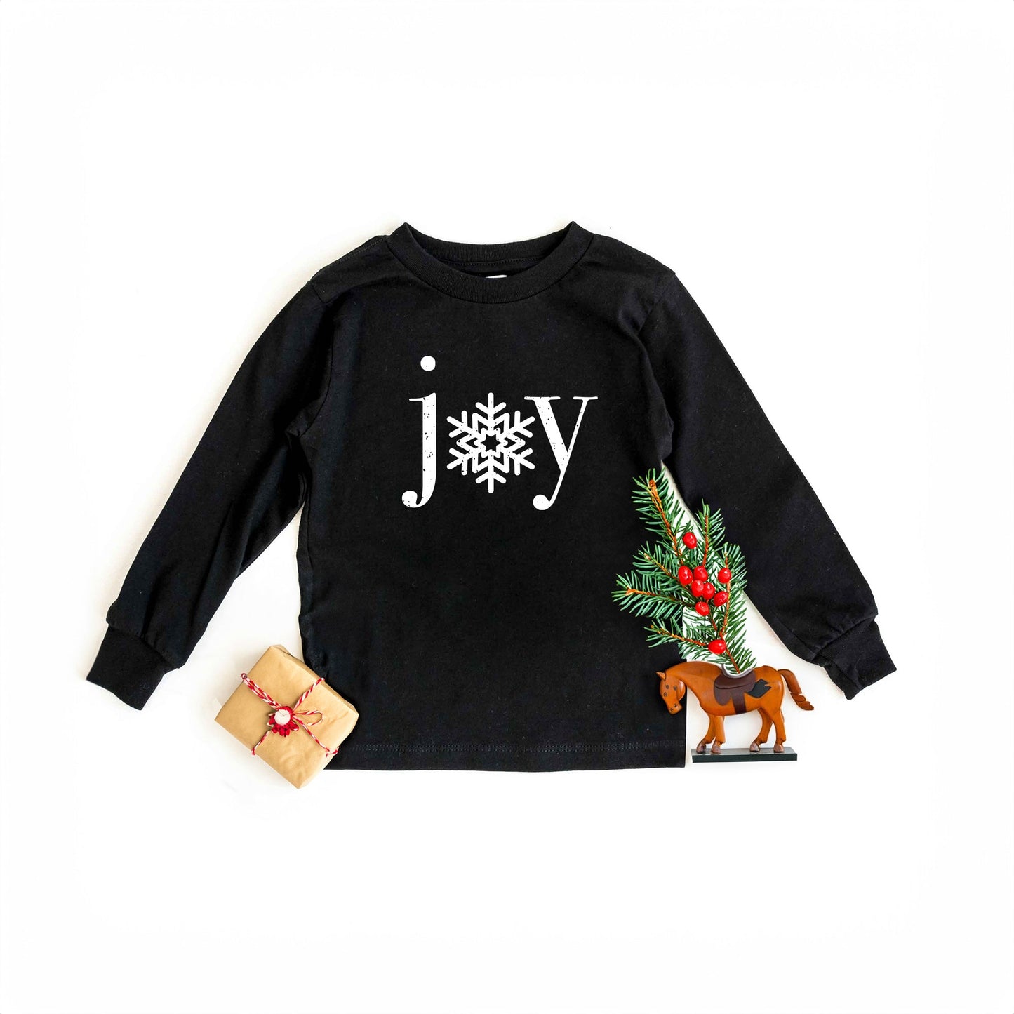 Joy Snowflake | Toddler Graphic Long Sleeve Tee