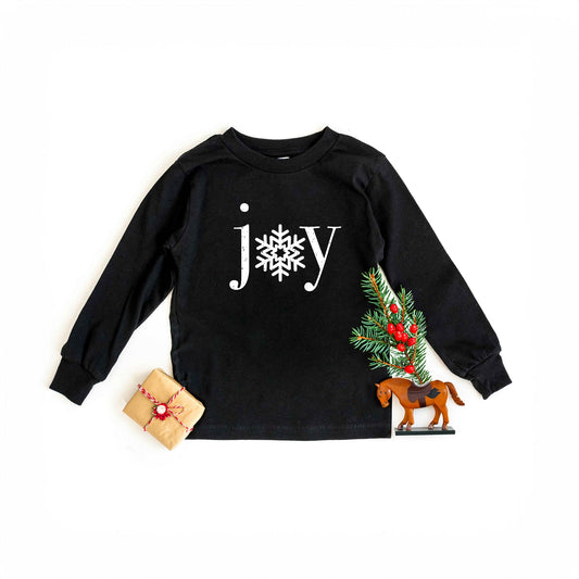 Joy Snowflake | Toddler Graphic Long Sleeve Tee