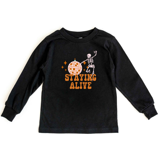 Staying Alive | Toddler Graphic Long Sleeve Tee