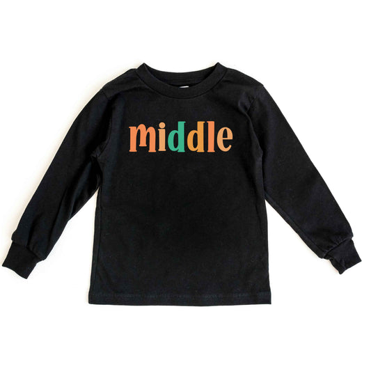 Middle Colorful | Toddler Graphic Long Sleeve Tee