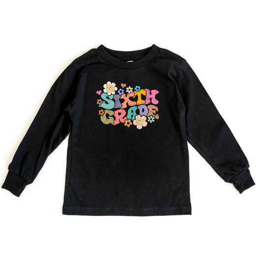 Sixth Grade Flowers | Youth Graphic Long Sleeve Tee