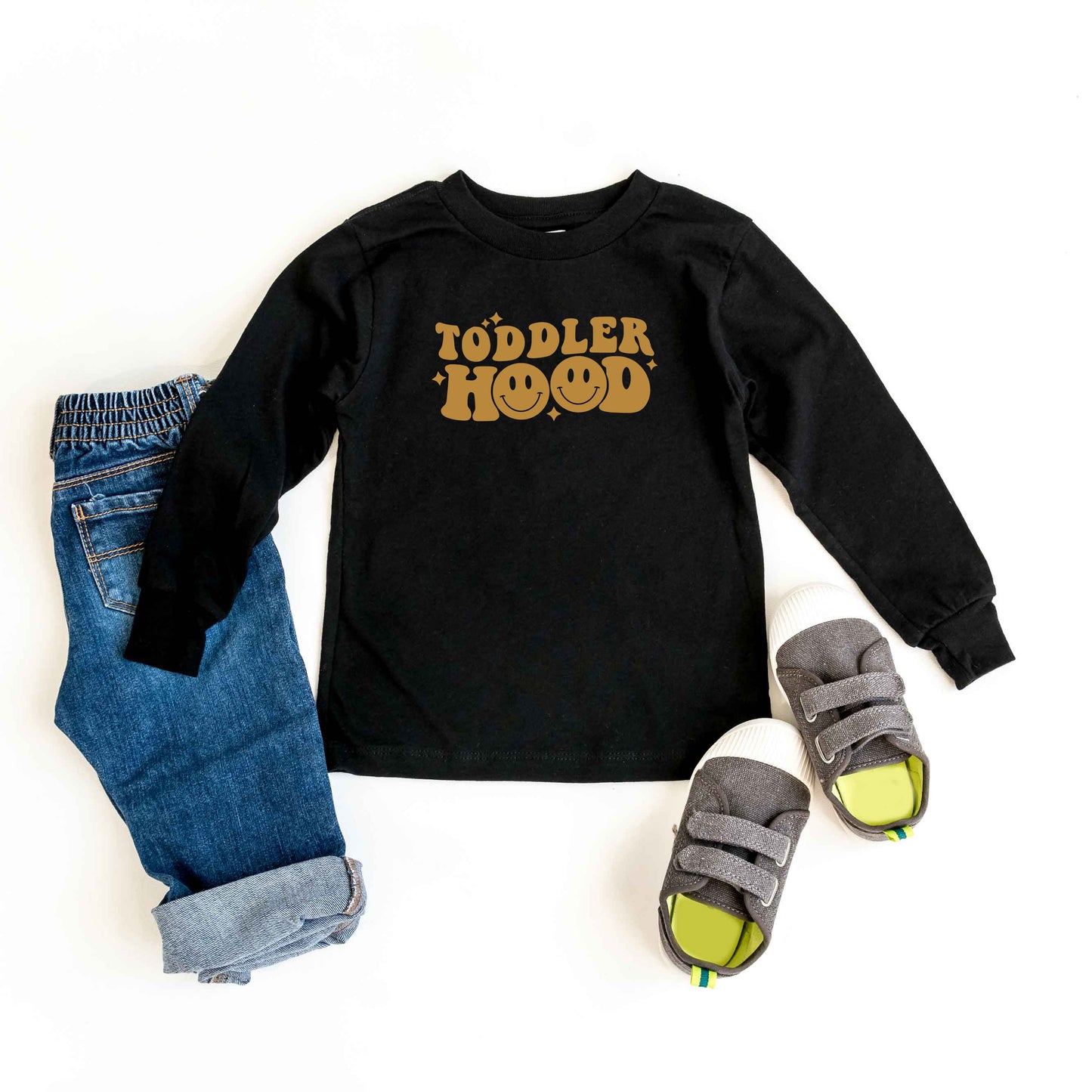 Toddler Hood Smiley | Toddler Long Sleeve Tee