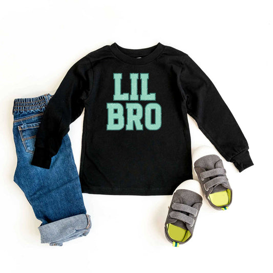 Lil Bro Distressed | Toddler Graphic Long Sleeve Tee