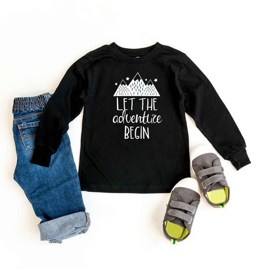 Let The Adventure Begin Mountains | Youth Long Sleeve Tee