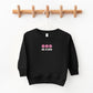Embroidered Be Kind Turning Smiles | Toddler Graphic Sweatshirt